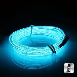 Шнур неоновый светящийся от USB 5 м, белый
