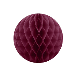 Бумажное украшение шар 20 см бордовый