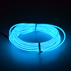 Шнур неоновый светящийся 3 м, синий