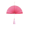 Веер-гармошка с кисточкой 40 см, розовый