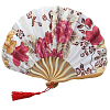 Веер круглый с цветочным узором 29х15 см, №13