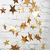 Гирлянда Звезды металлик 10 см 4 м золото