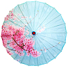 Китайский тканевый зонтик цветочный с кисточкой 82х54см, №8