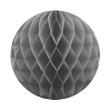 Бумажное украшение шар 40 см серый