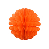Бумажное украшение Цветочный шар-соты 20 см, оранжевый